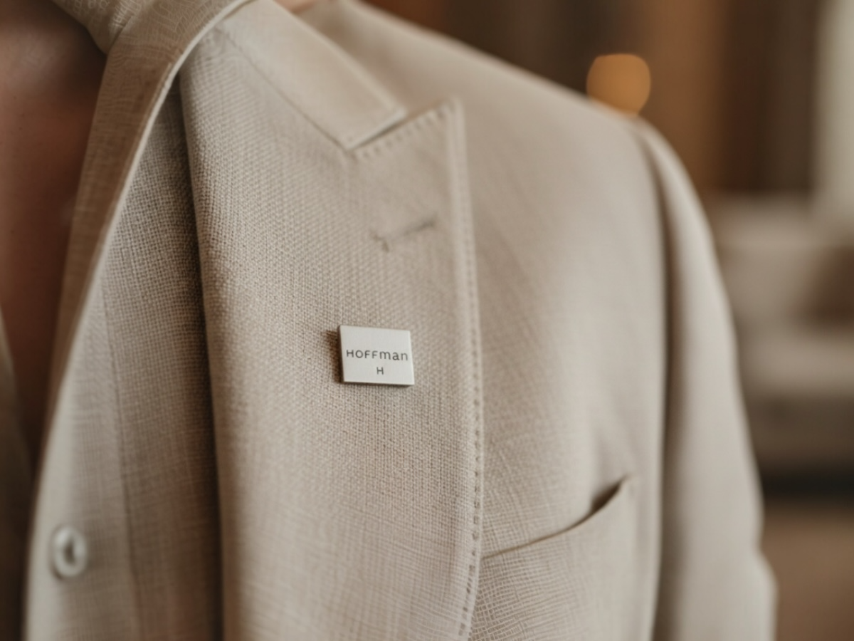 Blazer Hoffman com etiqueta de marca exclusiva