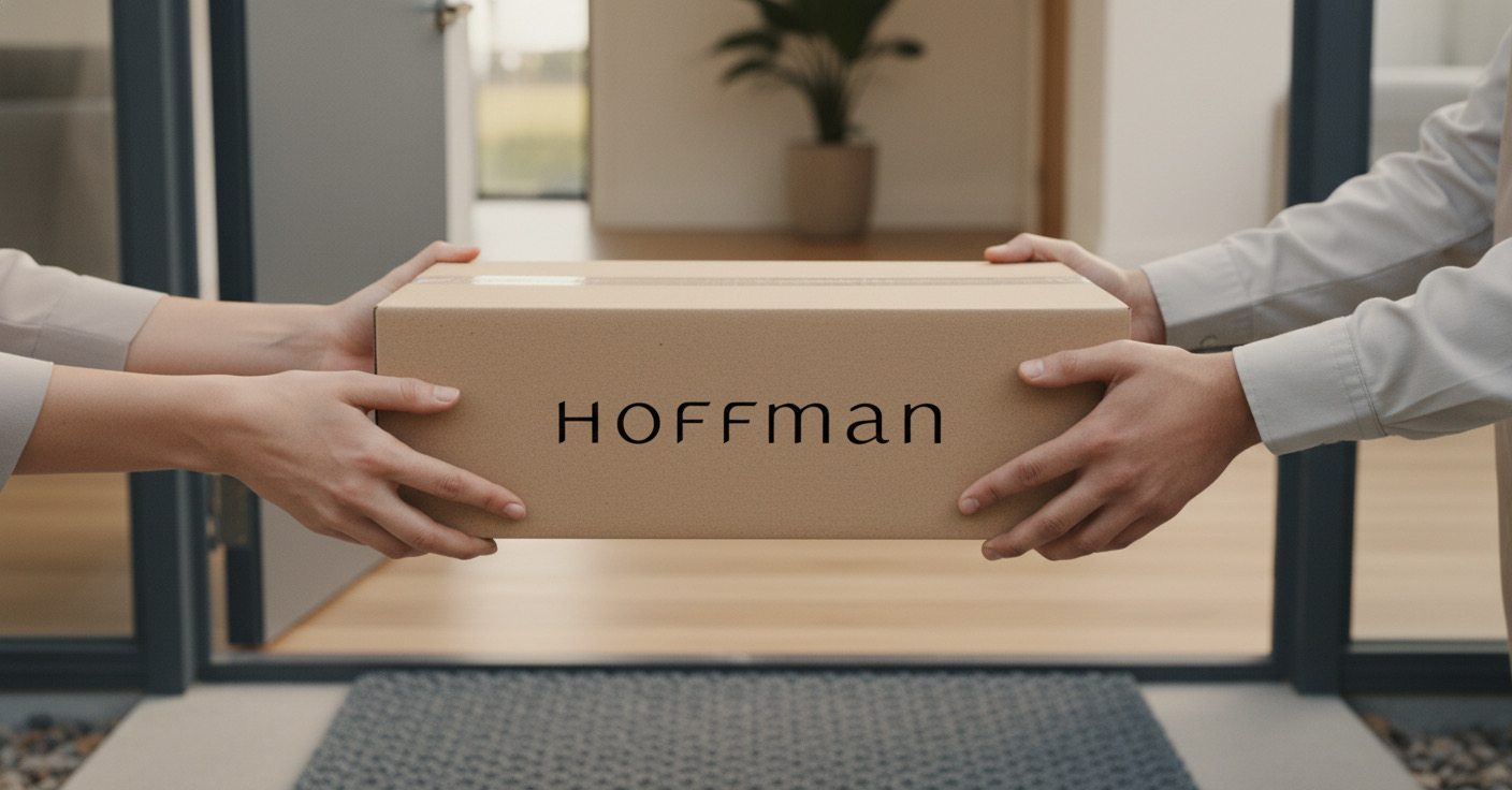 Entrega segura de caixa Hoffman na porta de casa